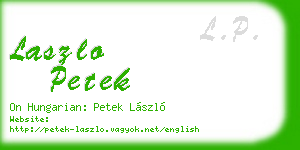 laszlo petek business card